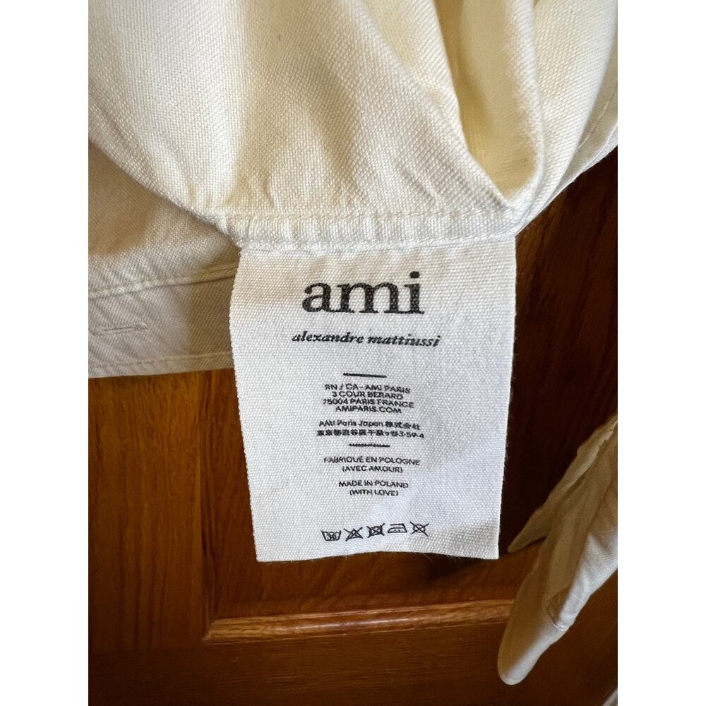 Ami Cream Button Down Size 36 - image 4